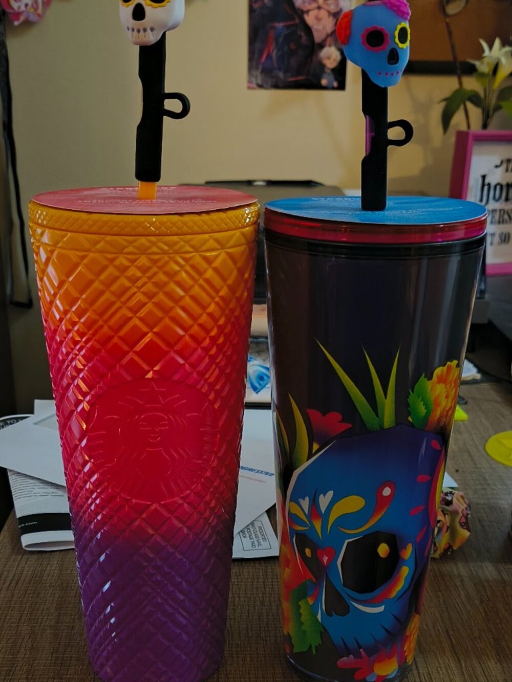 Starbucks Día de Muertos tumbler bundle